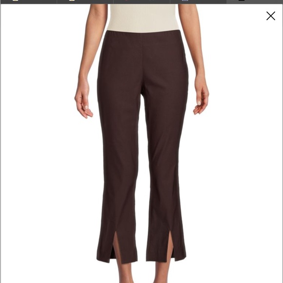 Nanette Lepore Pants - Nanette Lepore Espresso pull-up Slit cuff cropped pants